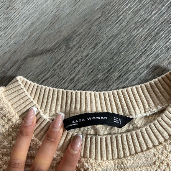 Zara Fringe Boxy Top Tan Boho - Picture 8 of 9